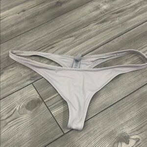SKIMS Swim Gray Thong Bikini Bottom L